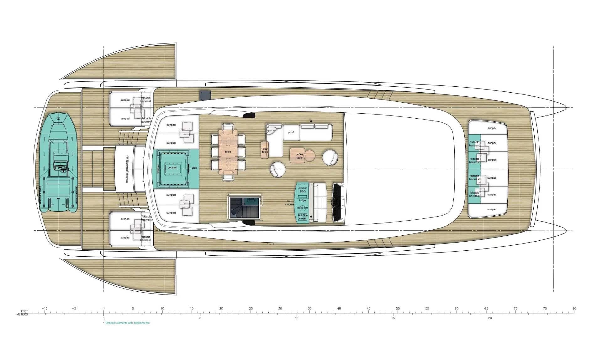 Sunreef Ultima 88 layout