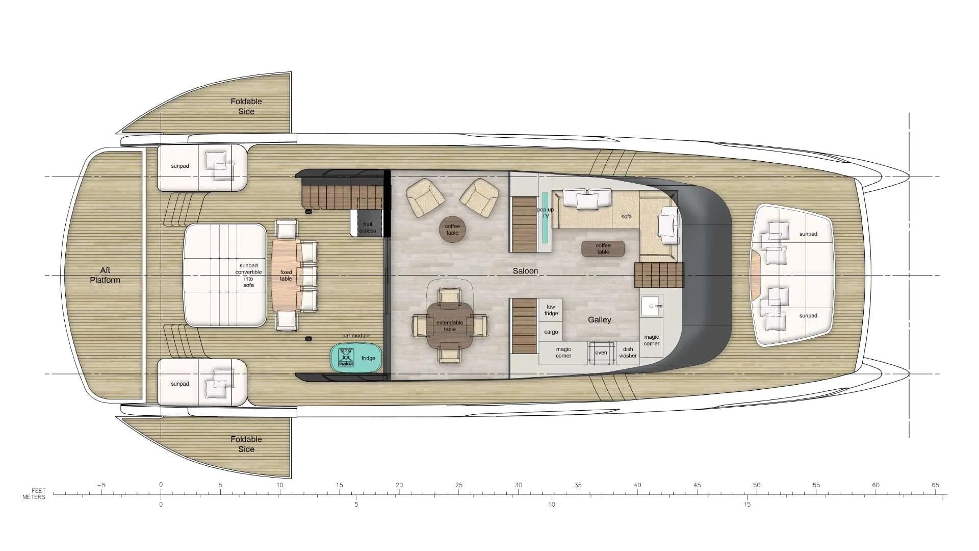 Sunreef Ultima 66 layout
